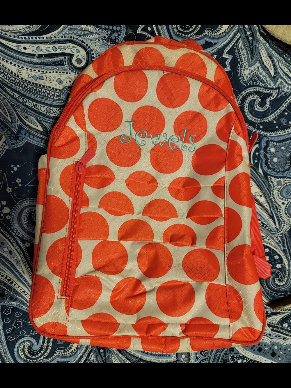 thirty-one Coral Polka Dot Backpack
